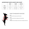 fleece dog jacket size chart