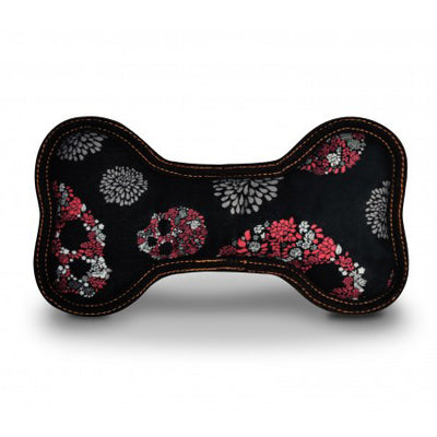 Roses & Skulls Soft Toy Bone for Dogs