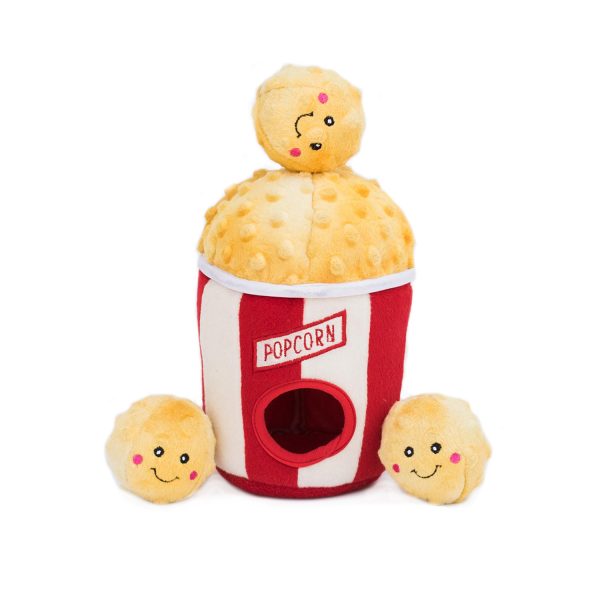 Popcorn Bucket Puzzle Plush Toy for Dogs