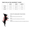 size chart for t-shirt for dogs