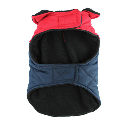 Red Quilted Field Jacket for Dogs