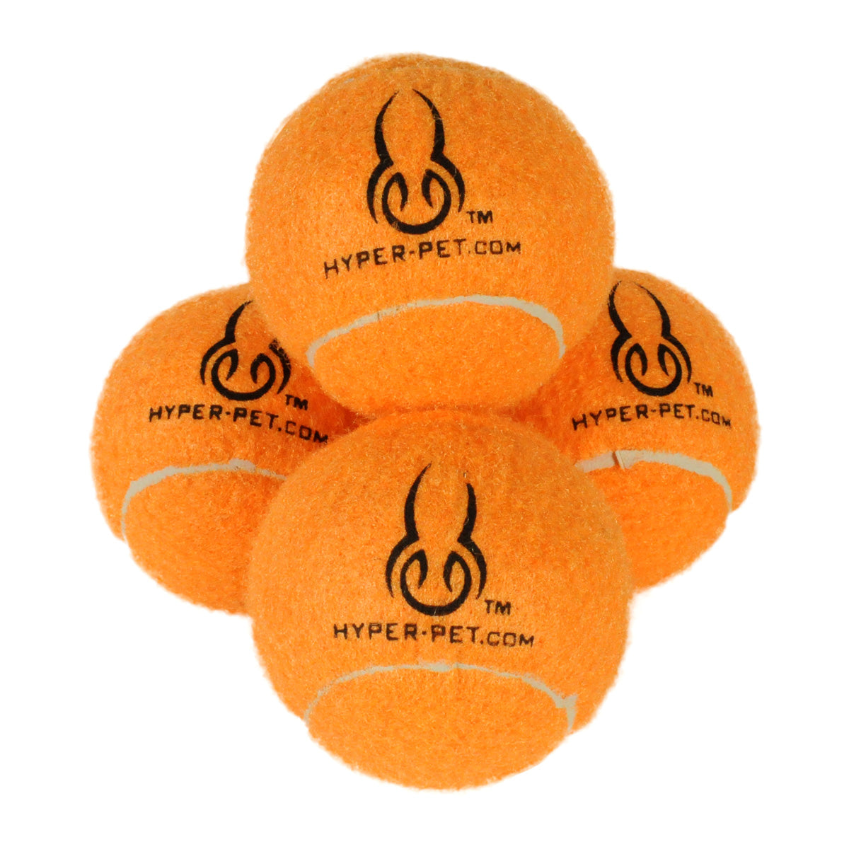 Hyper Pet Orange Tennis Balls, 4 pack
