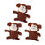 Mini Monkey Dog Toys, 3 pack