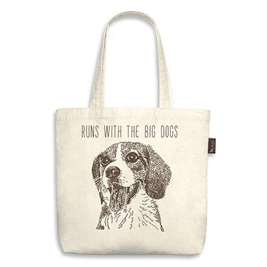 Beagle Tote Bag "runs with the big dogs"