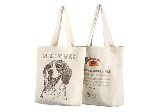 Beagle Tote Bag "runs with the big dogs"