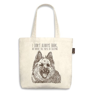 German Shepherd Tote Bag "I don't always bark, but when I do..."
