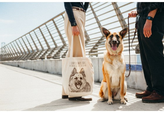 German Shepherd Tote Bag "I don't always bark, but when I do..."