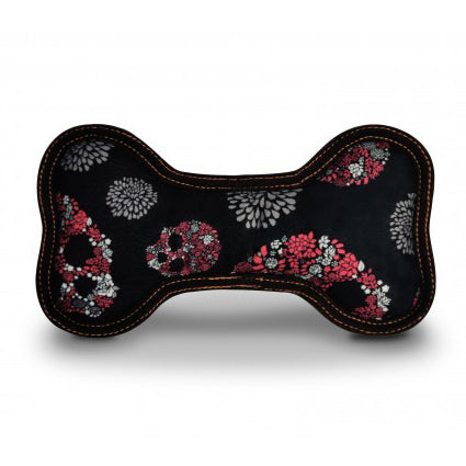 Roses & Skulls Soft Toy Bone for Dogs