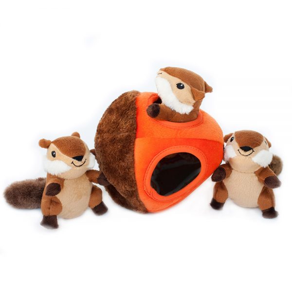 Chipmunks & Acorn Puzzle Dog Toy