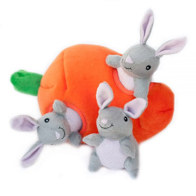 Carrot & Bunnies Puzzle Dog Toy