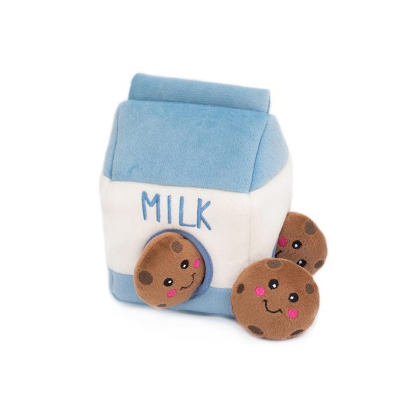 Milk & Cookies Puzzle Plush Dog Toy