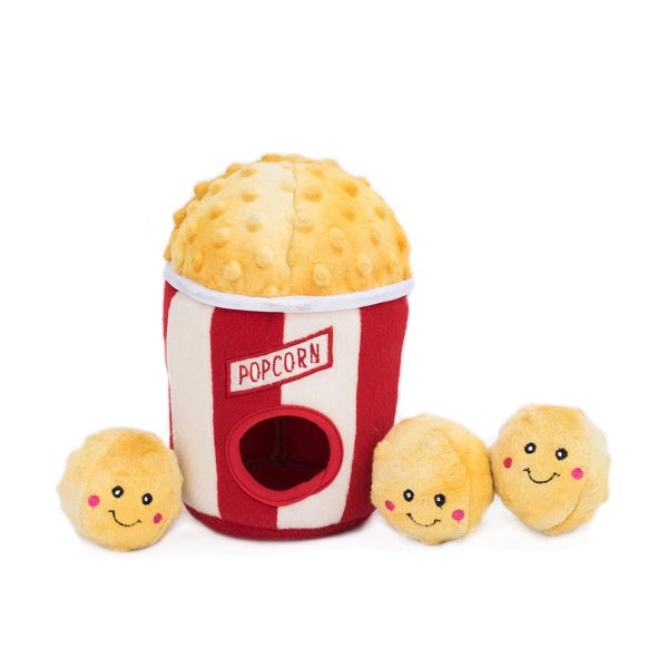 Popcorn Bucket Puzzle Plush Toy for Dogs