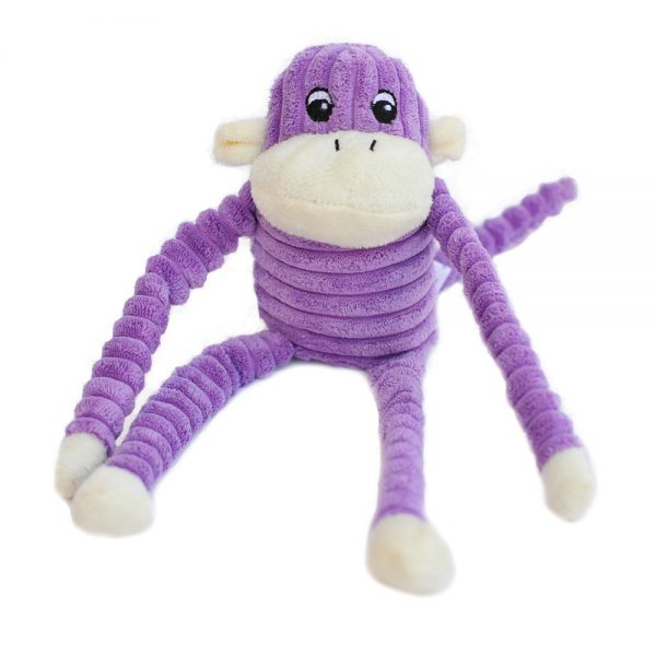 Spencer the Purple Crinkle Monkey Dog Toy, Small